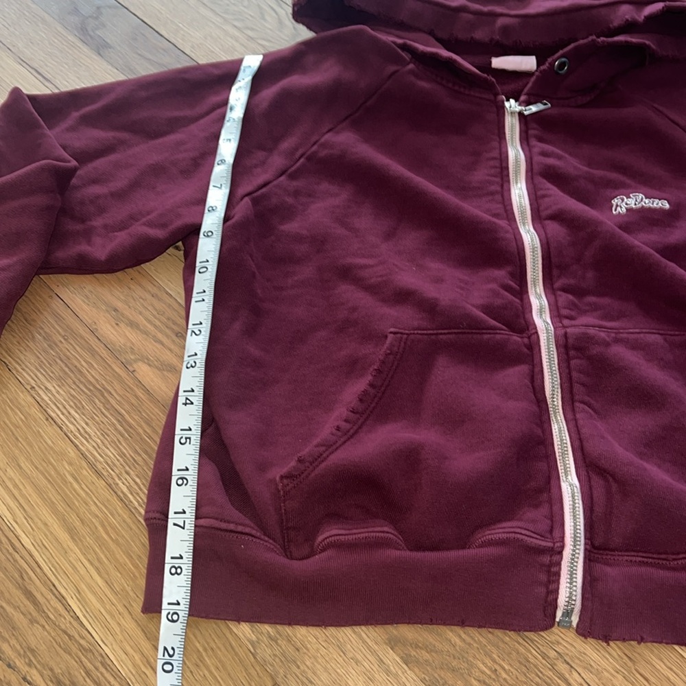 NWOT Redone Chain Stitch Distressed Hoodie Size Large - Picture 6 of 9